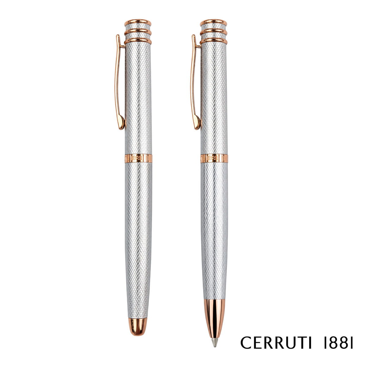 Cerruti 1881® Austin Diamond Ballpoint & Rollerball Pen Set