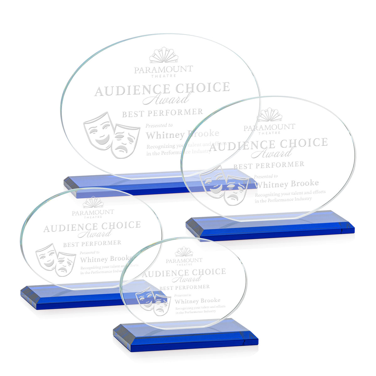 Austin Award (Horiz) - Blue