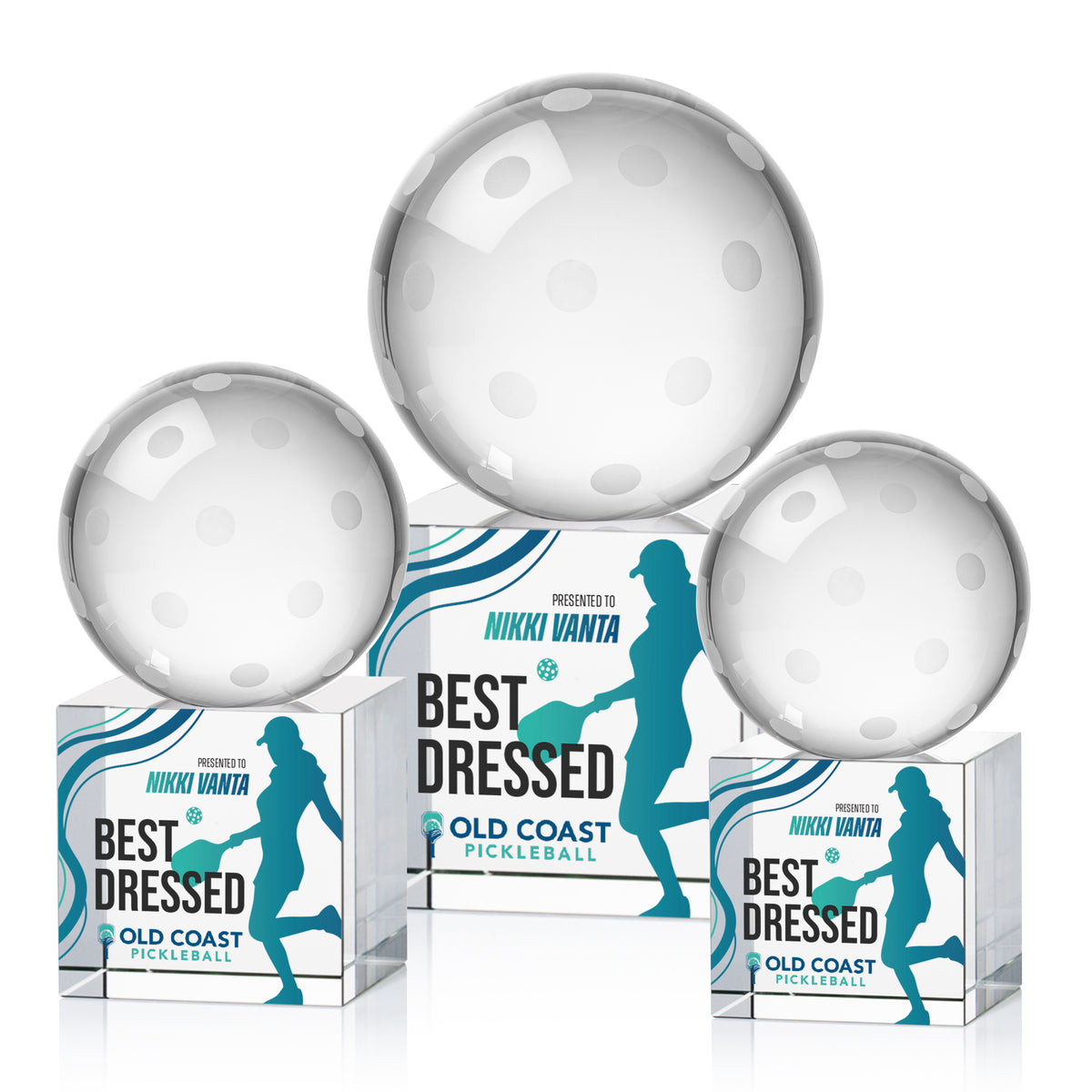 Pickleball VividPrint™ Award on Granby Base