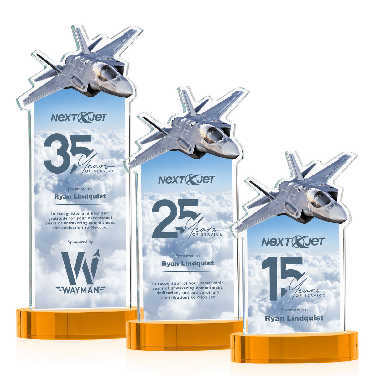 Top Gun VividPrint™ Award on Alberton Base - Amber