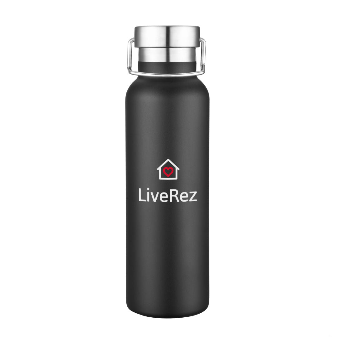 Sainsbury Vacuum Bottle - 20oz - Minimum 48 — Black — D129-BK