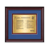 Caprera Certificate TexEtch Framed Award
