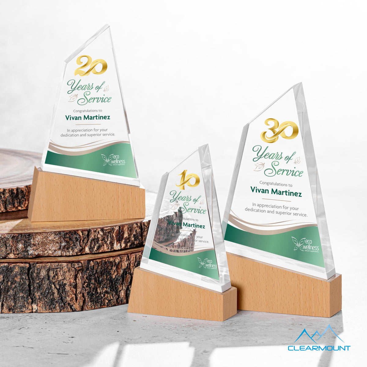 Terra VividPrint™ Lucite and Wood Award