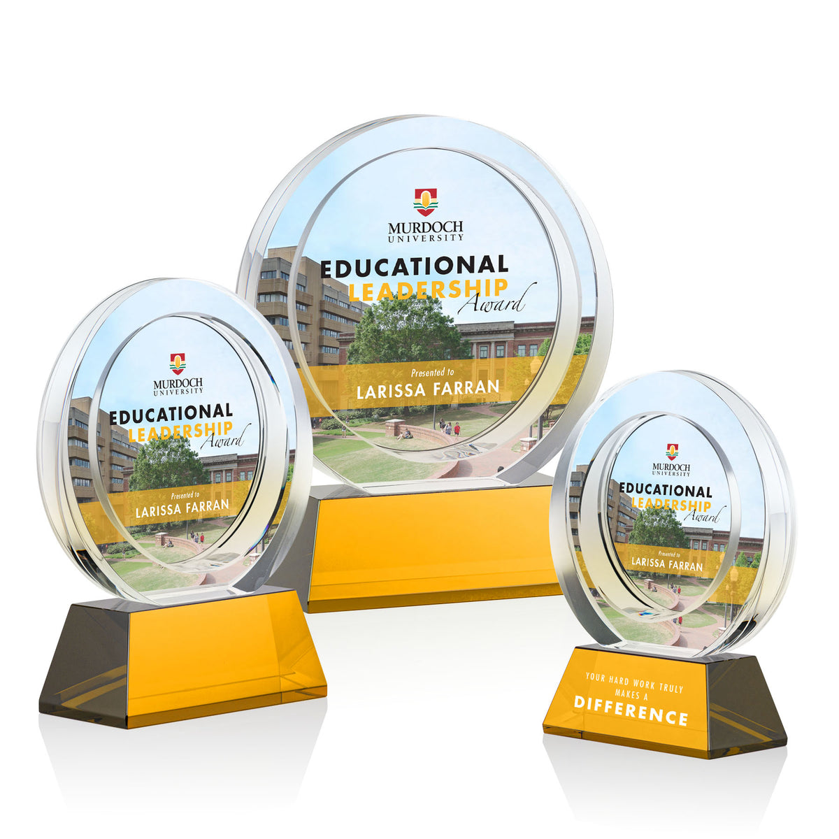 Templeton VividPrint™ Award on Base - Amber