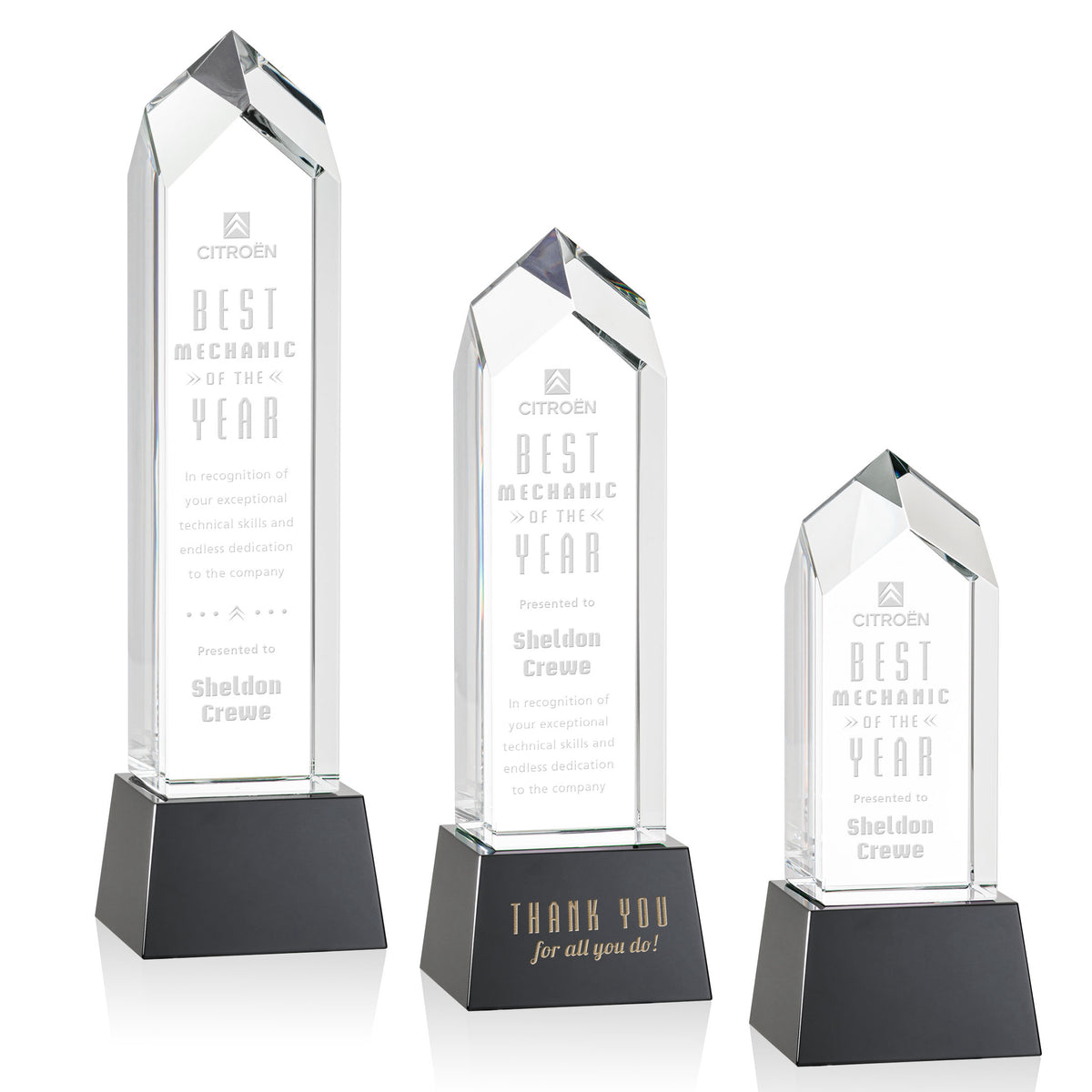 Clarington Award on Base - Black