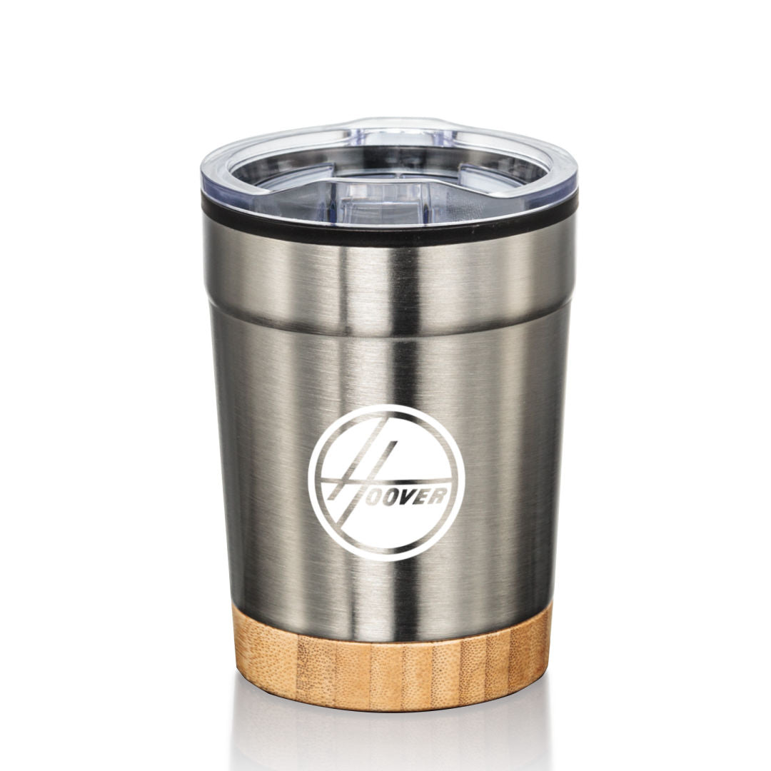 Eduardo Double Wall Tumbler w/Bamboo Base - 12oz — Stainless Steel — D557-SS