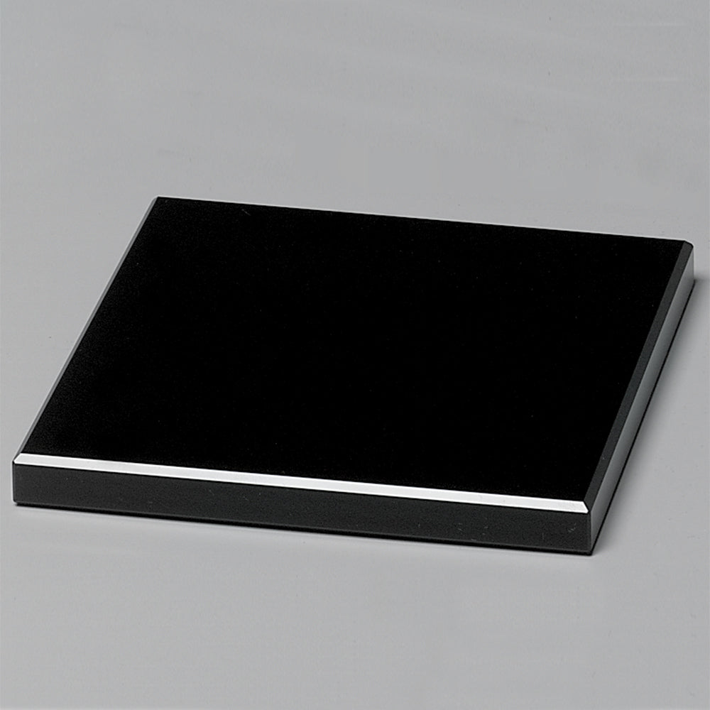 Beveled Black Glass Award Base — Shape and Dimensions