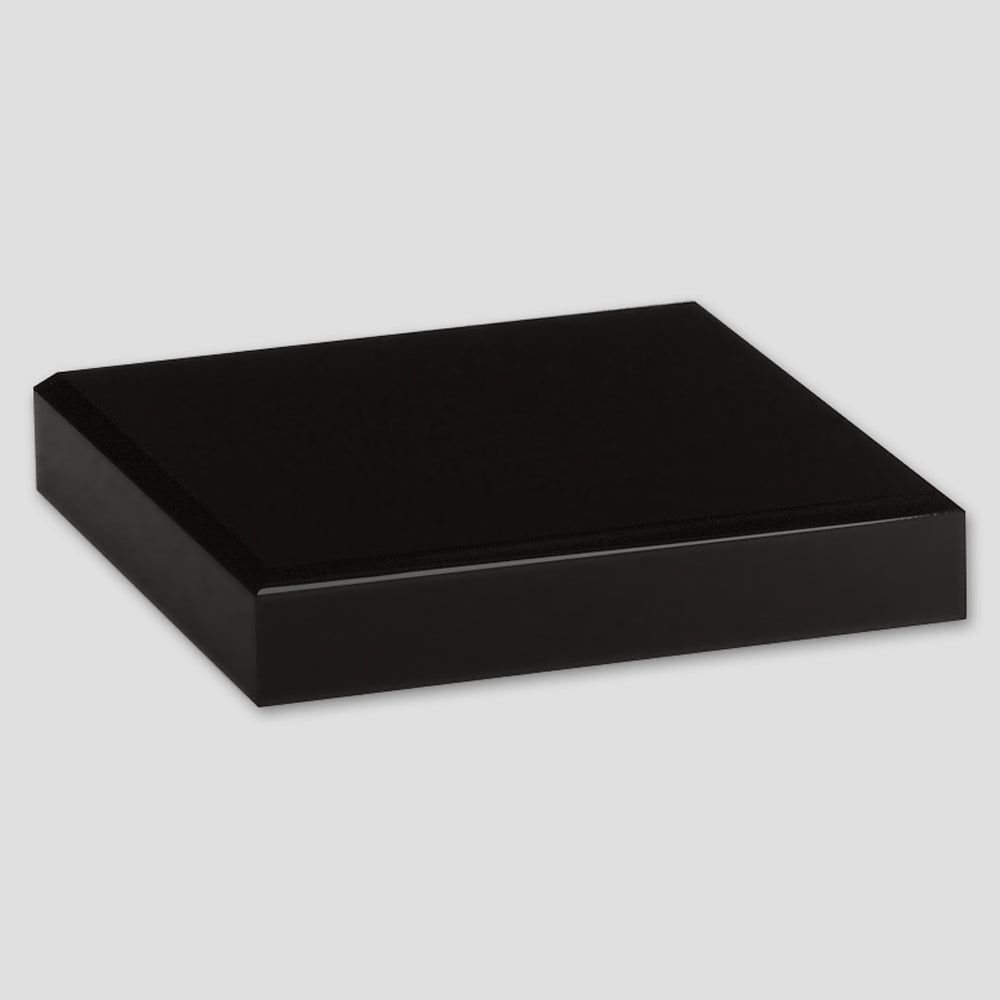 Black Glass Base 4" x 4" - Crystal D
