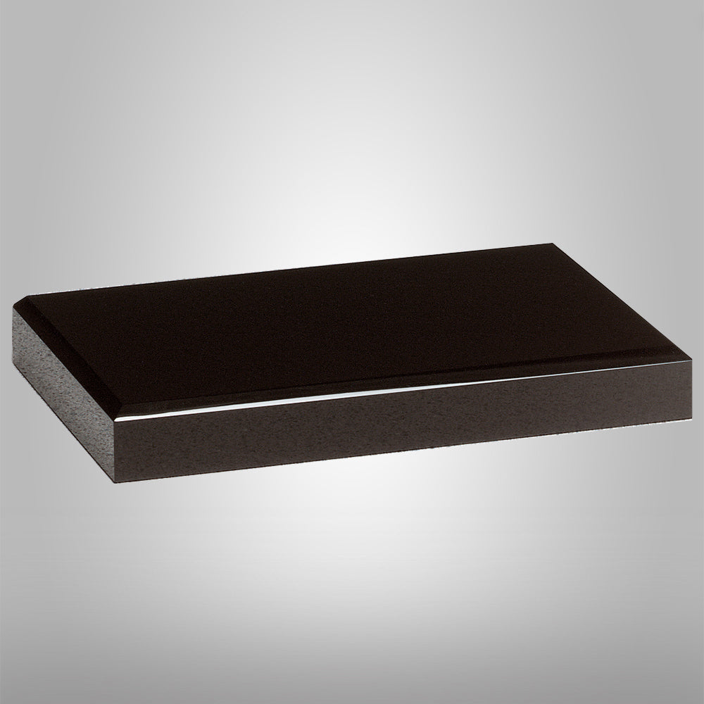 Black Glass Base 4" x 6" - Crystal D