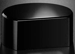 Black Glass Base - Cut Circle 2" H - Crystal D