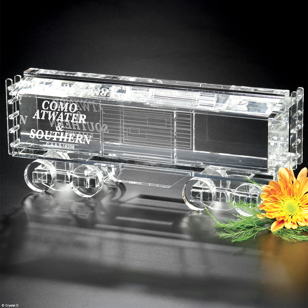 Boxcar Train 11" W - Crystal D