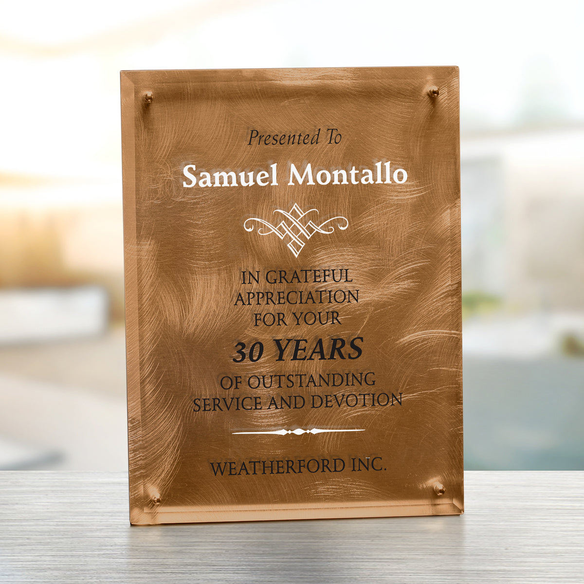 Bronze Alloy Plaque 9" x 12" - Crystal D
