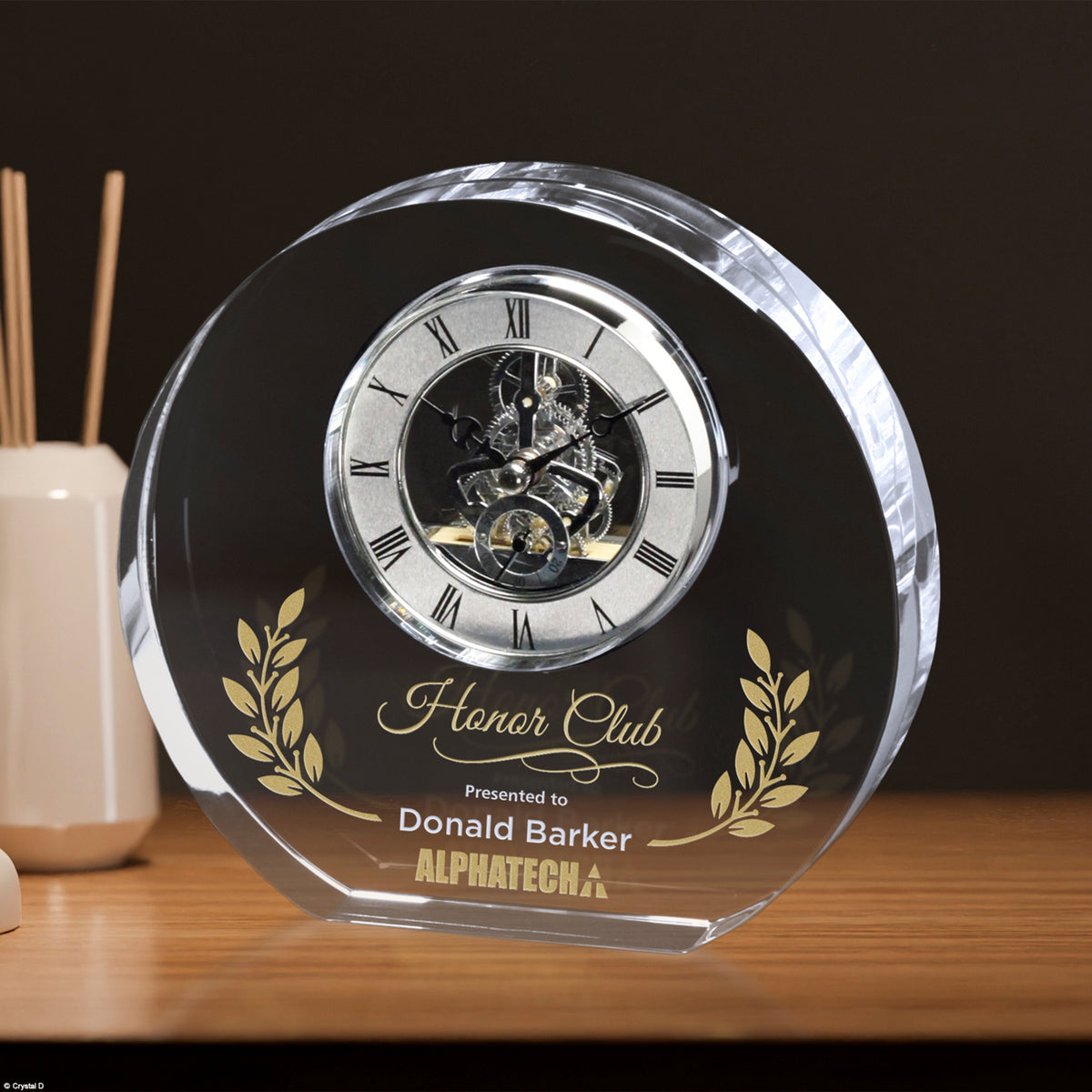Burke Clock 6" H - Crystal D