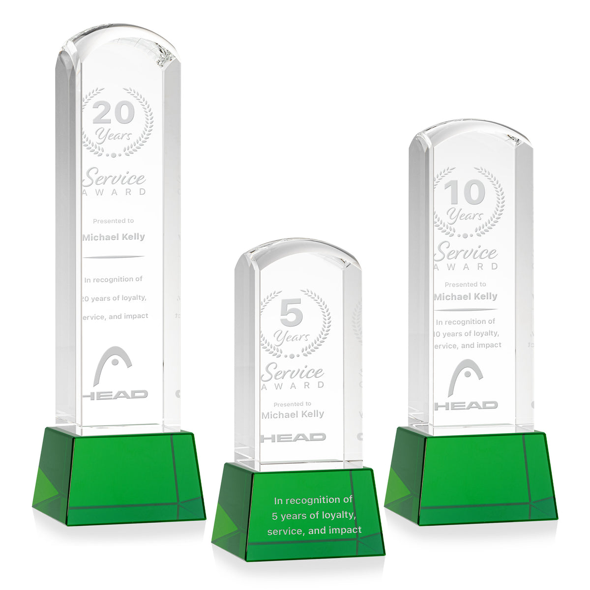 Silkwood Award on Base - Green