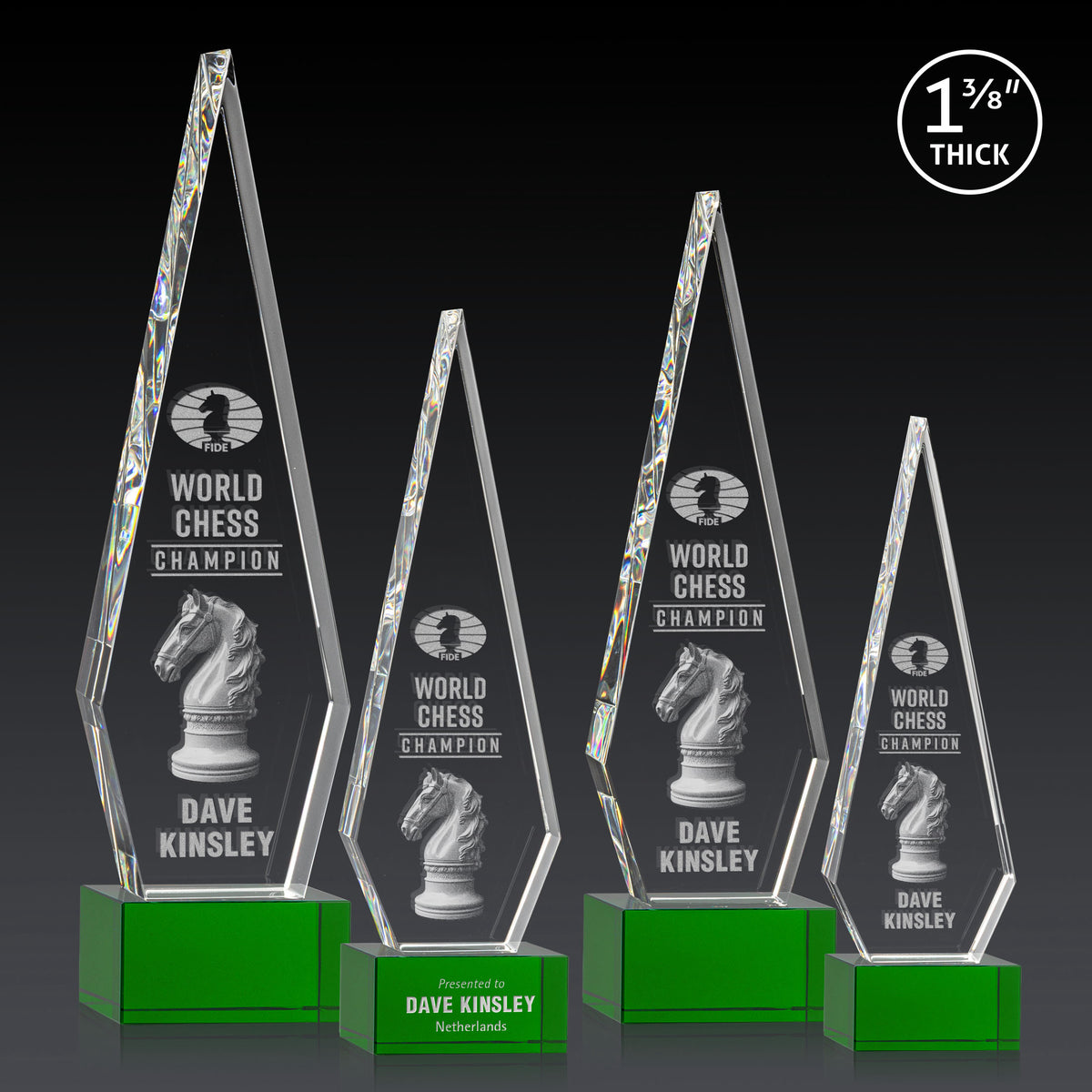 Springfield 3D Award on Hancock Base - Green