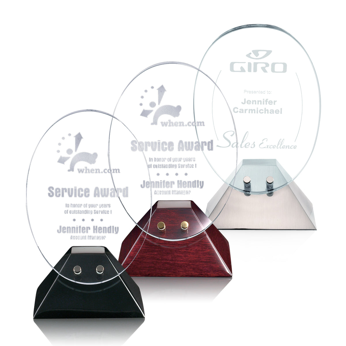Fresco Starfire Crystal Crescent Award