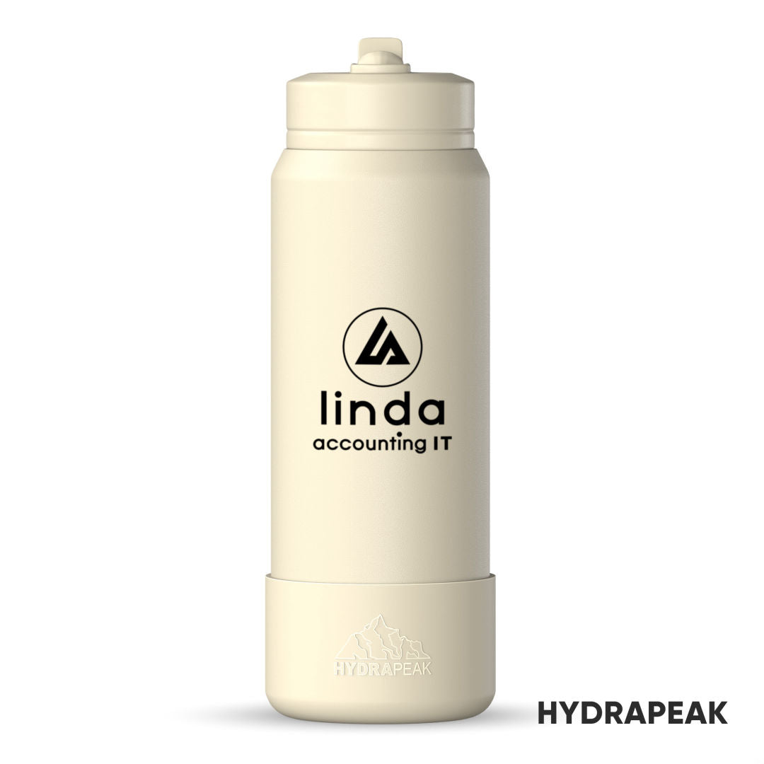 Hydrapeak® Sport Boot Water Bottle w/Straw Lid - 26oz — Modern Cream — HYP1003-MC