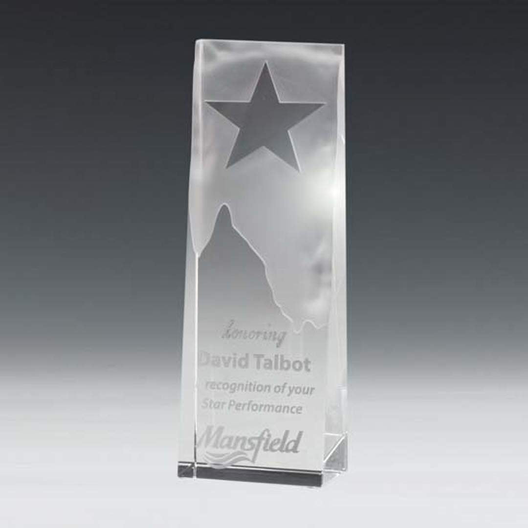 Star Obelisk Crystal Award — Sculpted Peak