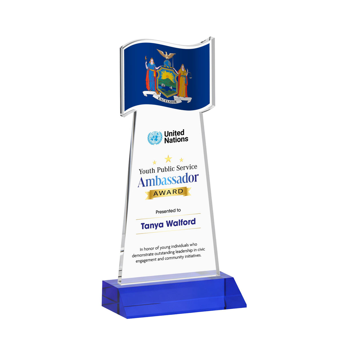 Flag VividPrint™ Award - Blue