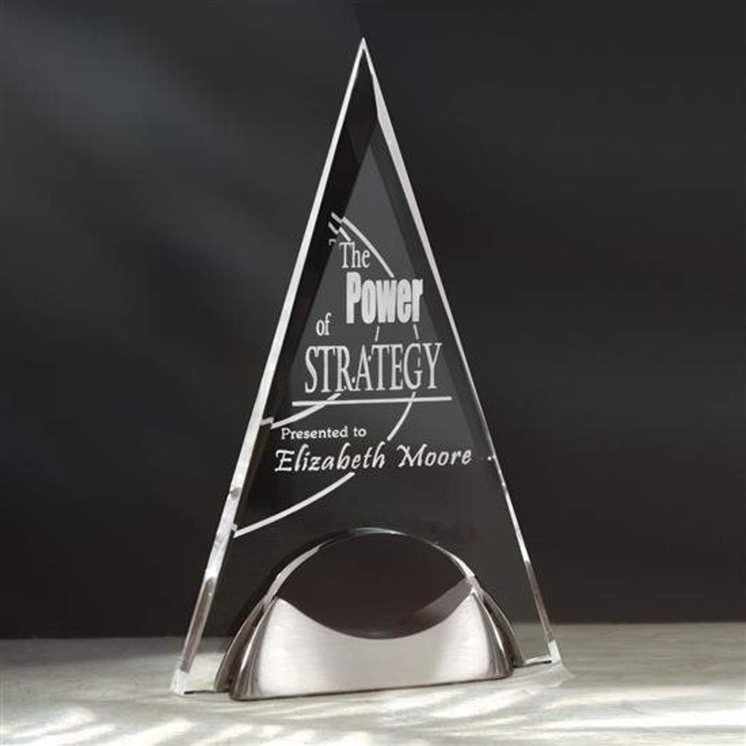 Pyramid Acrylic and Satin Nickel Award