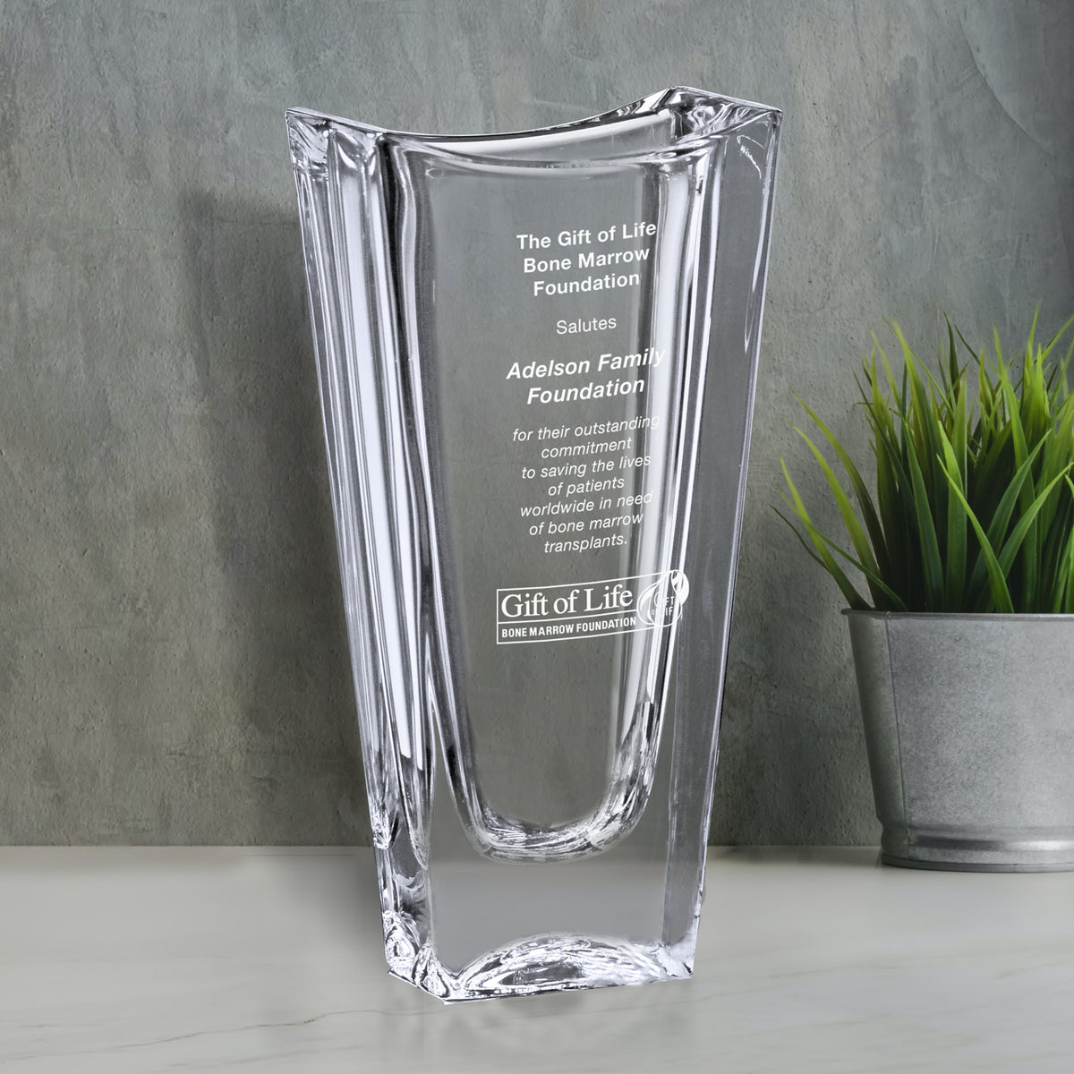 Capri Vase 10" - Crystal D