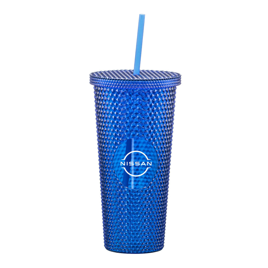 Crenshaw Textured Tumbler w/ Straw - 21oz — Blue — D147-BL