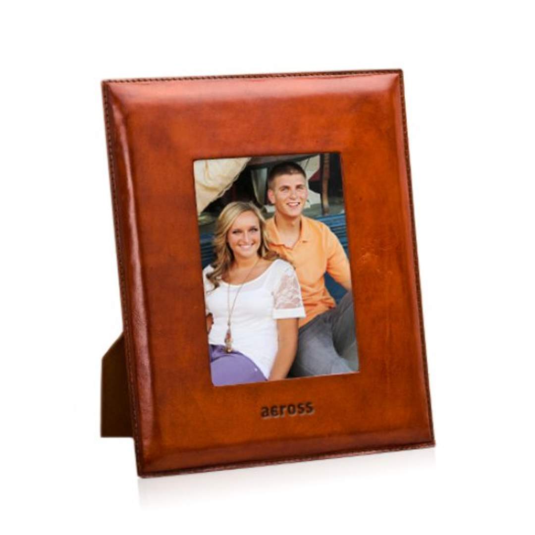 Bianca Leather Picture Frame — Tan