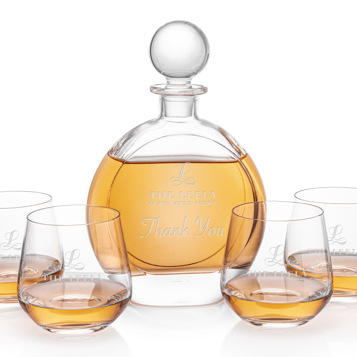 Bonello Round Decanter & Garland Set