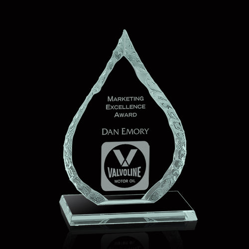Iceberg Oil Drop Award on Base - Jade