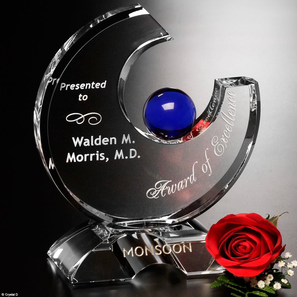 Chalcee Award 7-1/2" - Crystal D