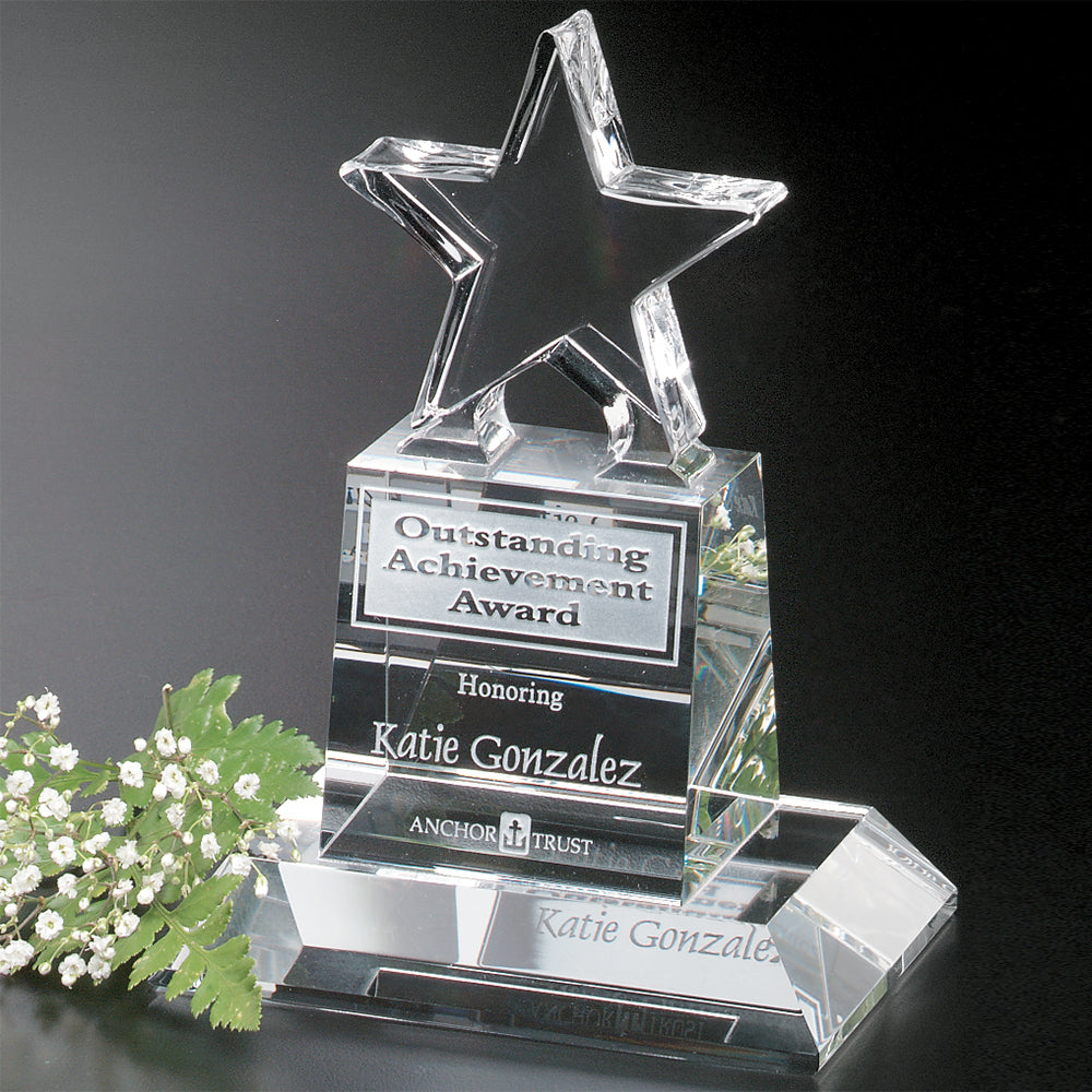 Champion Pedestal Star 6" - Crystal D