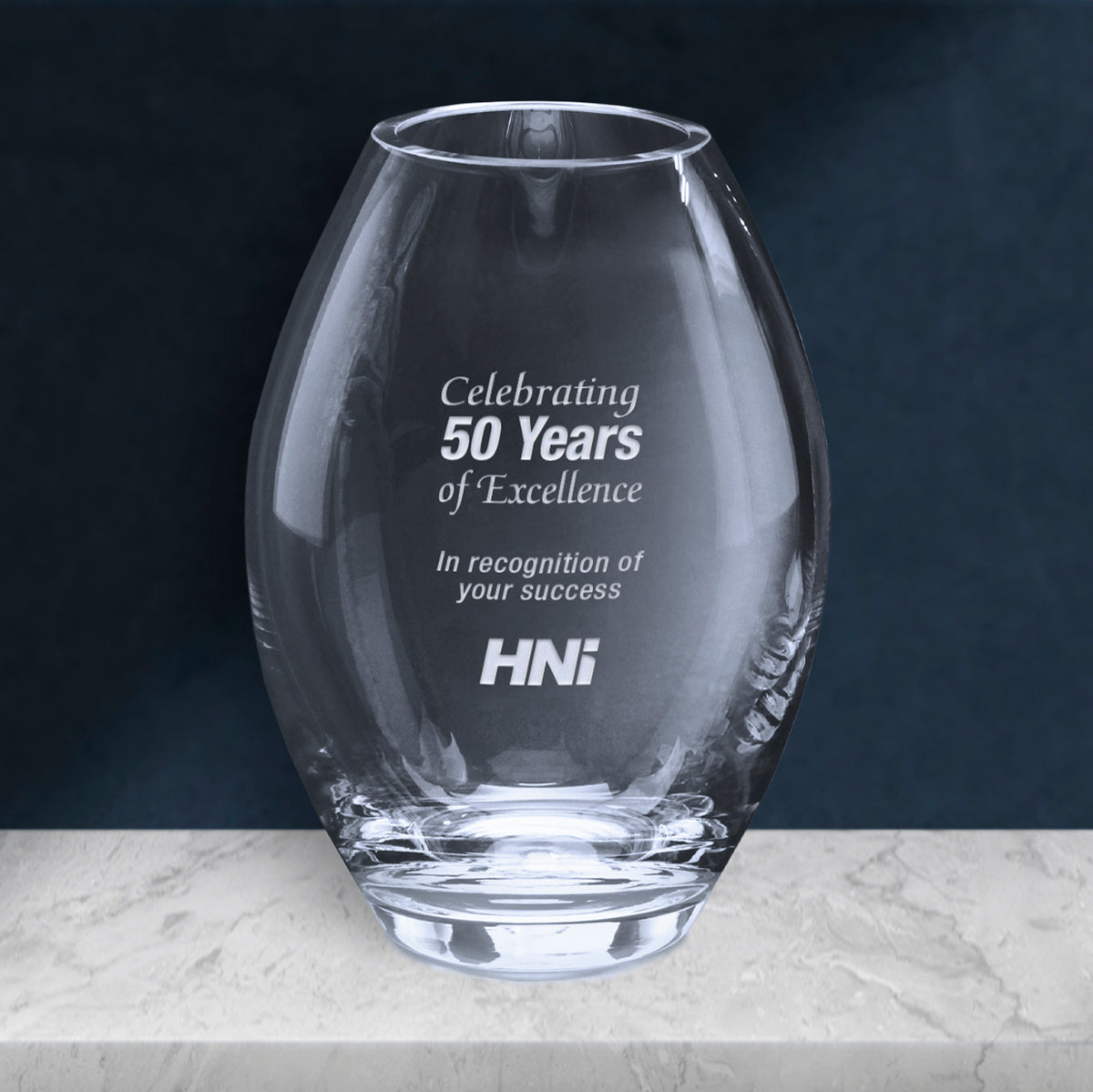 Clear Barrel Vase 10-1/2" - Crystal D