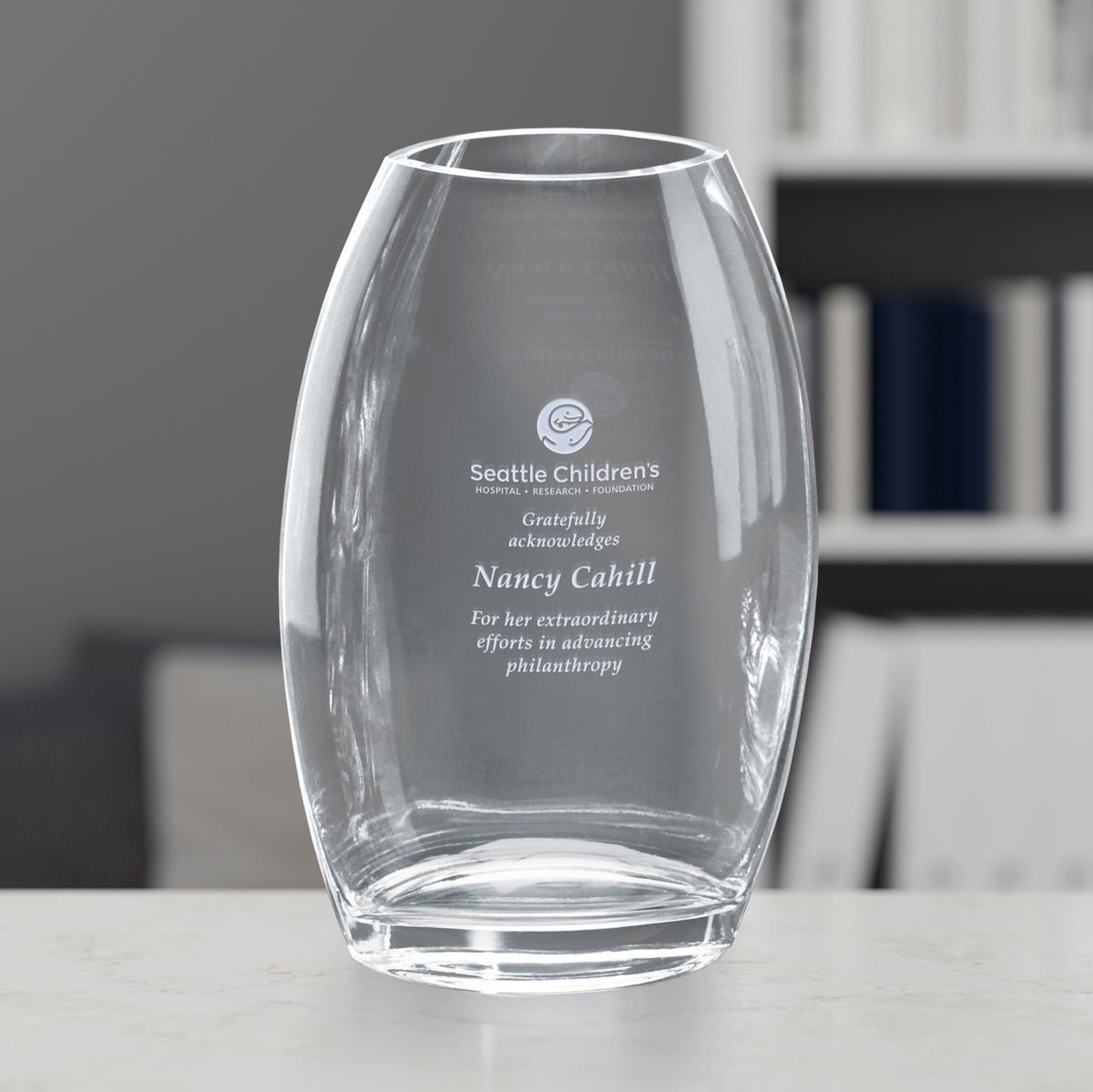 Clear Oval Vase 8-1/2" - Crystal D