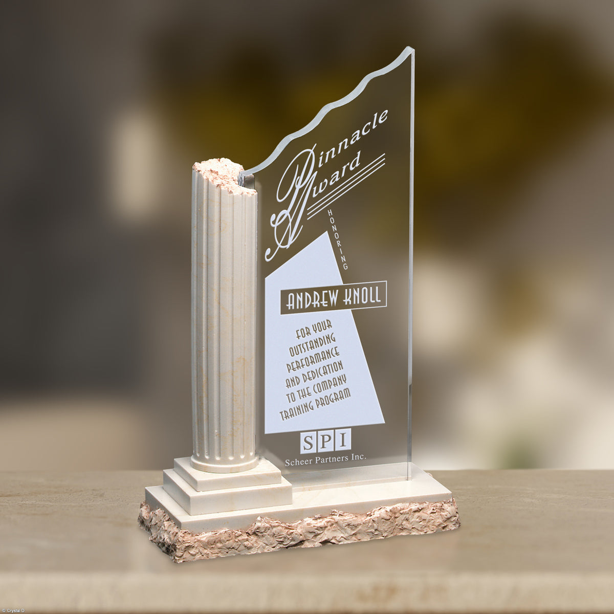 Corinthian Column 10-1/2" - Crystal D