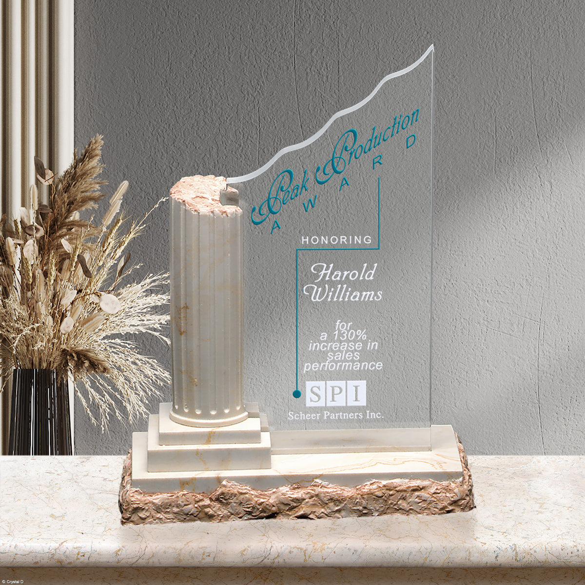 Corinthian Column 8-1/2" - Crystal D