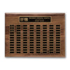 American Walnut Perpetual Plaque — Rolled Edge, Multiple Plate Counts