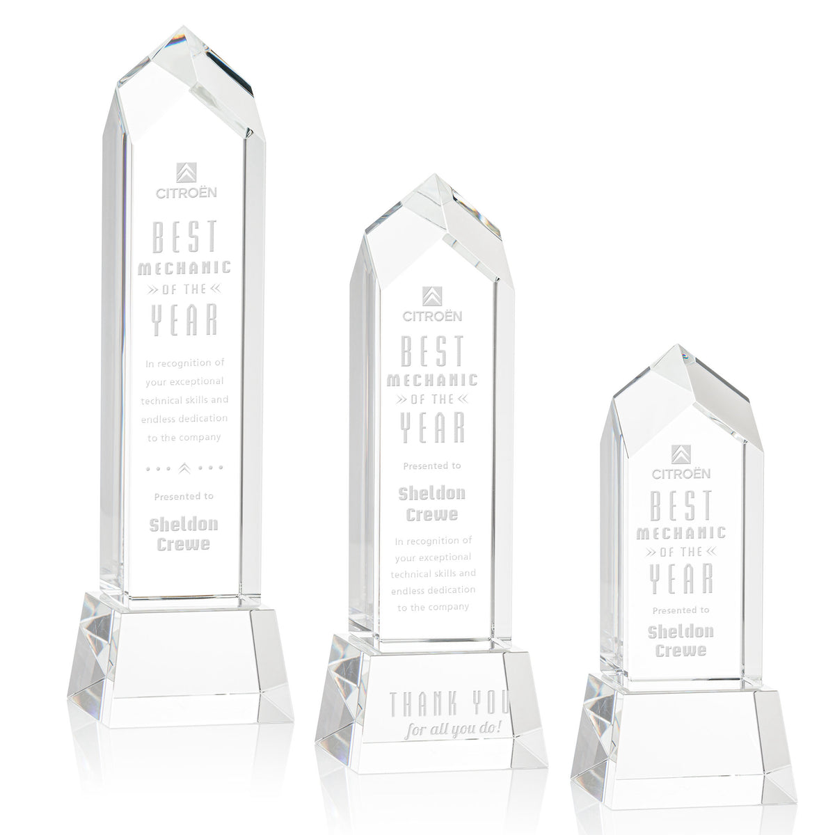 Clarington Award on Base - Clear