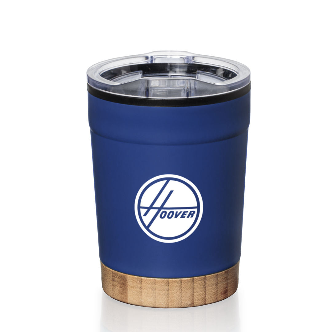 Eduardo Double Wall Tumbler w/Bamboo Base - 12oz — Blue — D557-BL