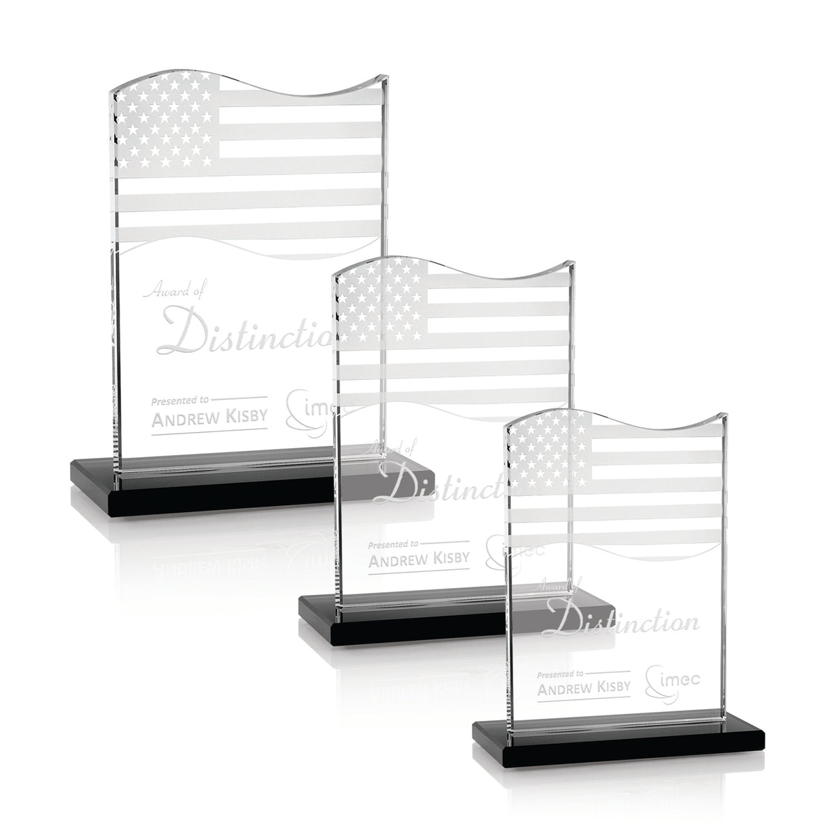 Unity Starfire Crystal Flag Award