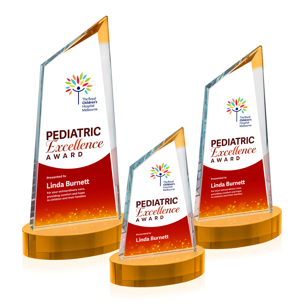 Sandown VividPrint™ Award on Alberton Base - Amber 