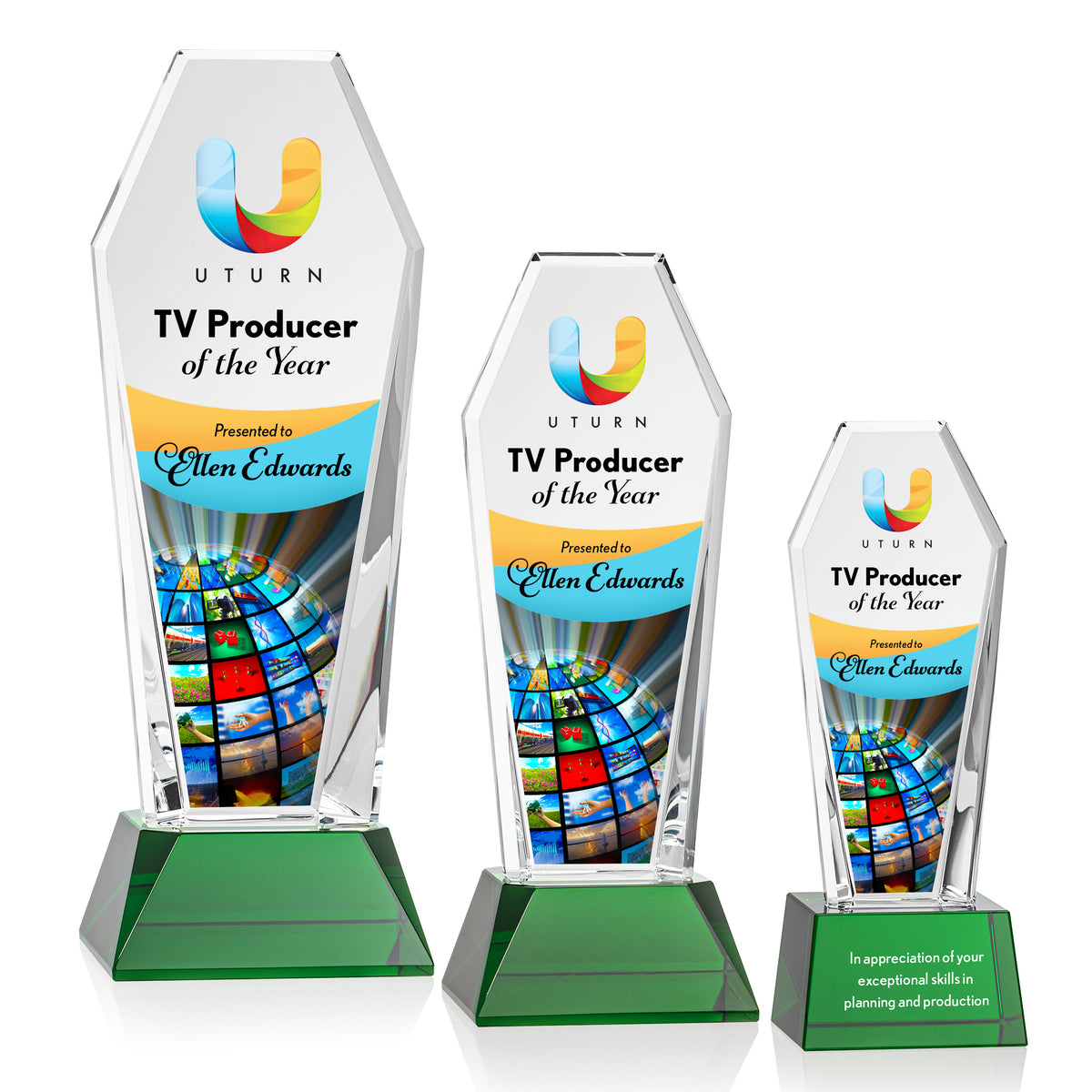 Romford VividPrint™ Award on Base - Green