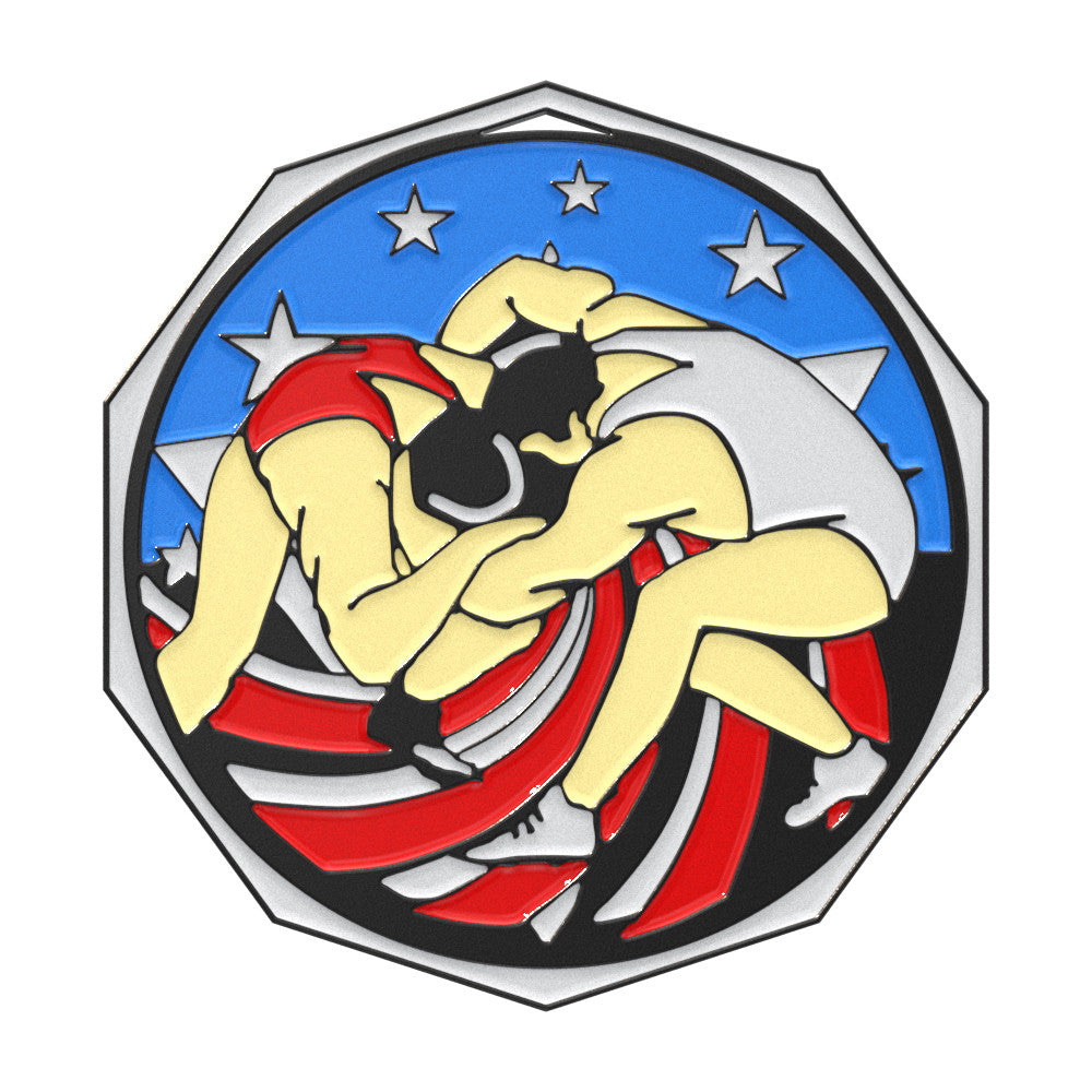 Wrestling Decagon Colored
