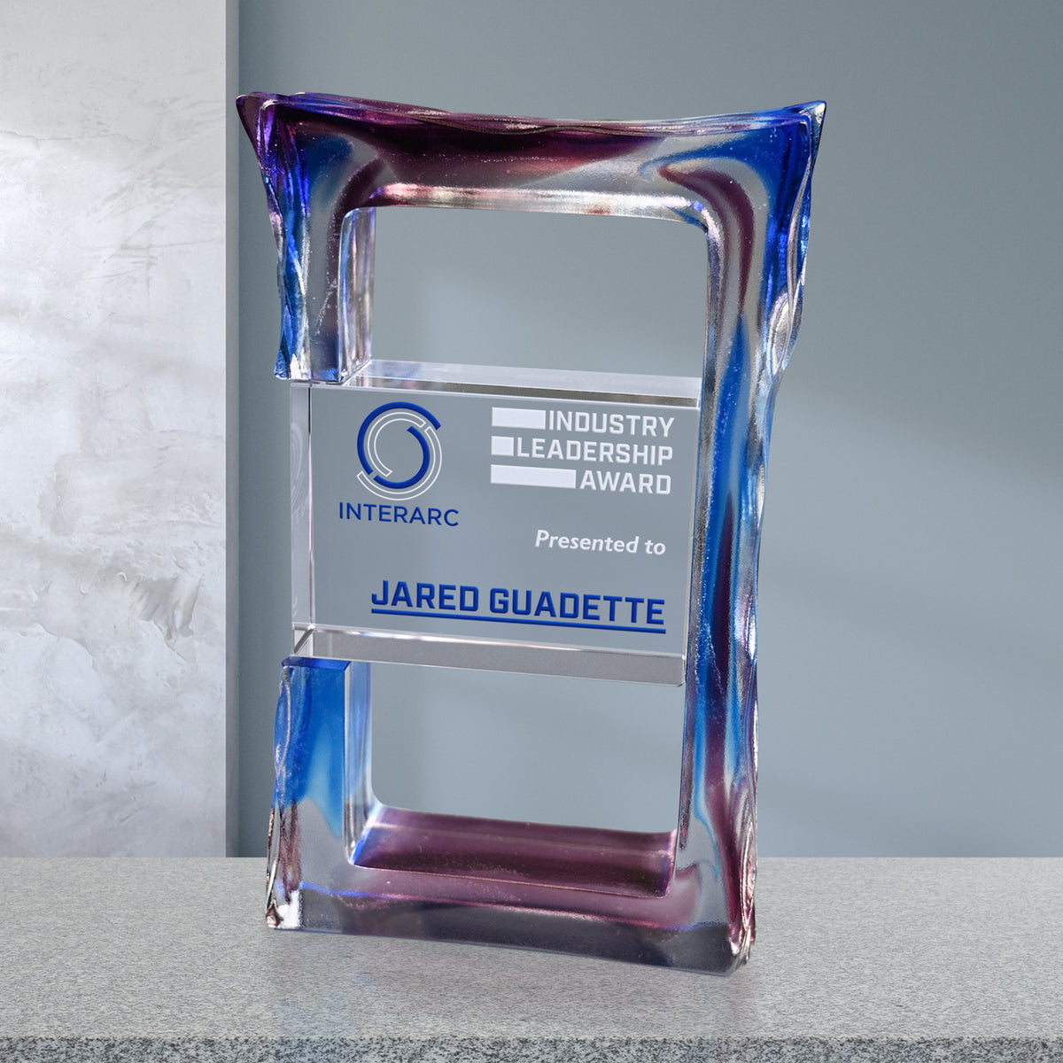 Delta Swirl Award 7-1/4" - Crystal D