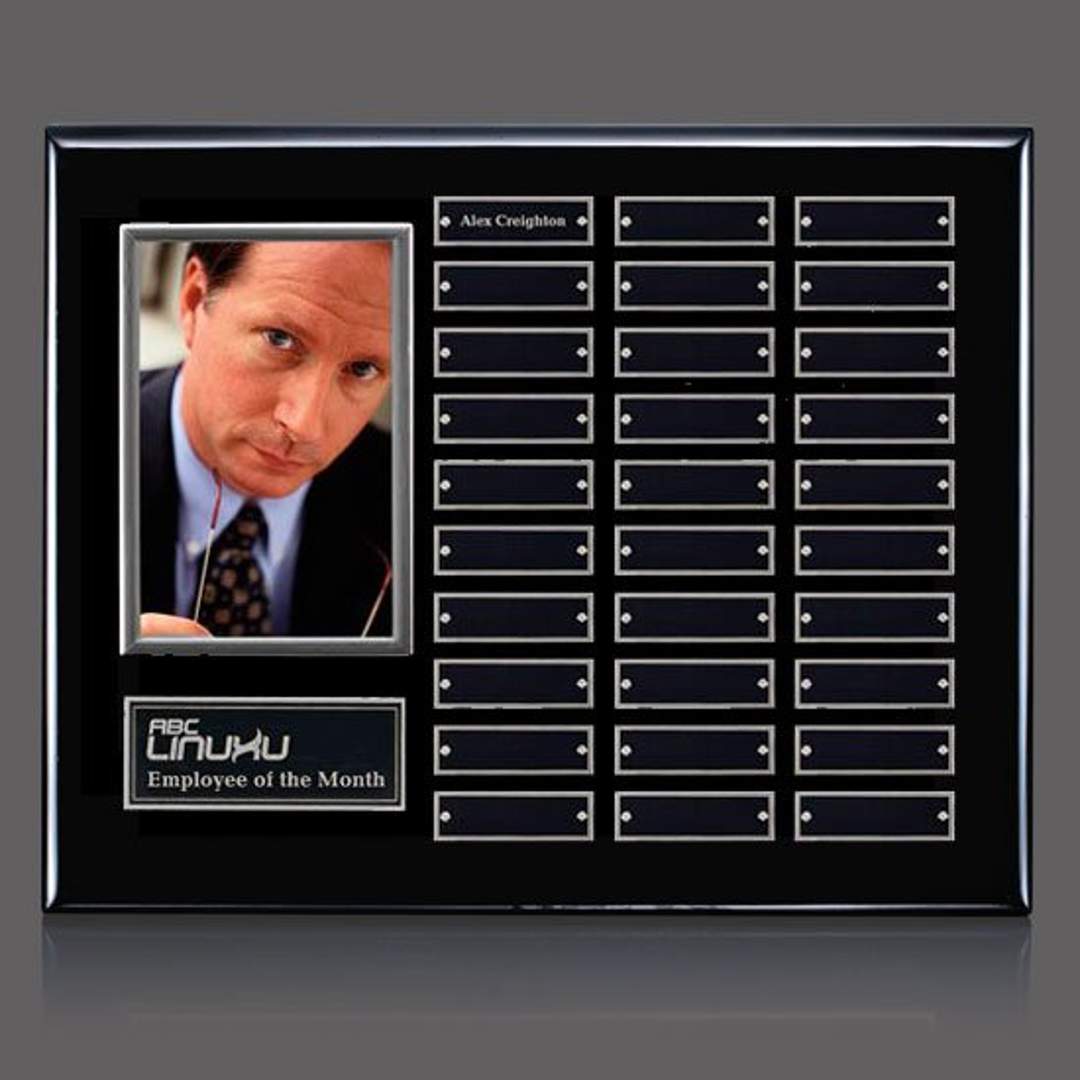 Photo (Vert) P/Plaque - Black/Silver