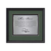 Raven Certificate TexEtch Framed Award