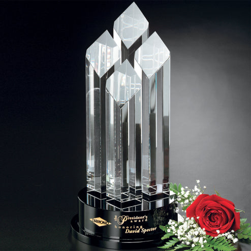 Diamond Tiara 15 inch optical crystal award