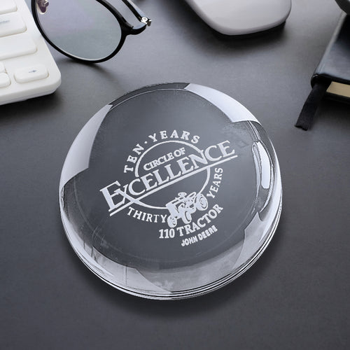 Dome Paperweight 3-1/2" Dia.