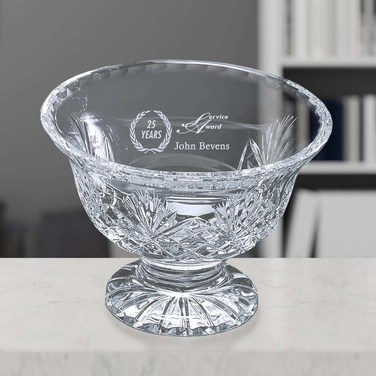 Durham Footed Trophy Bowl 9-1/2" Dia. - Crystal D