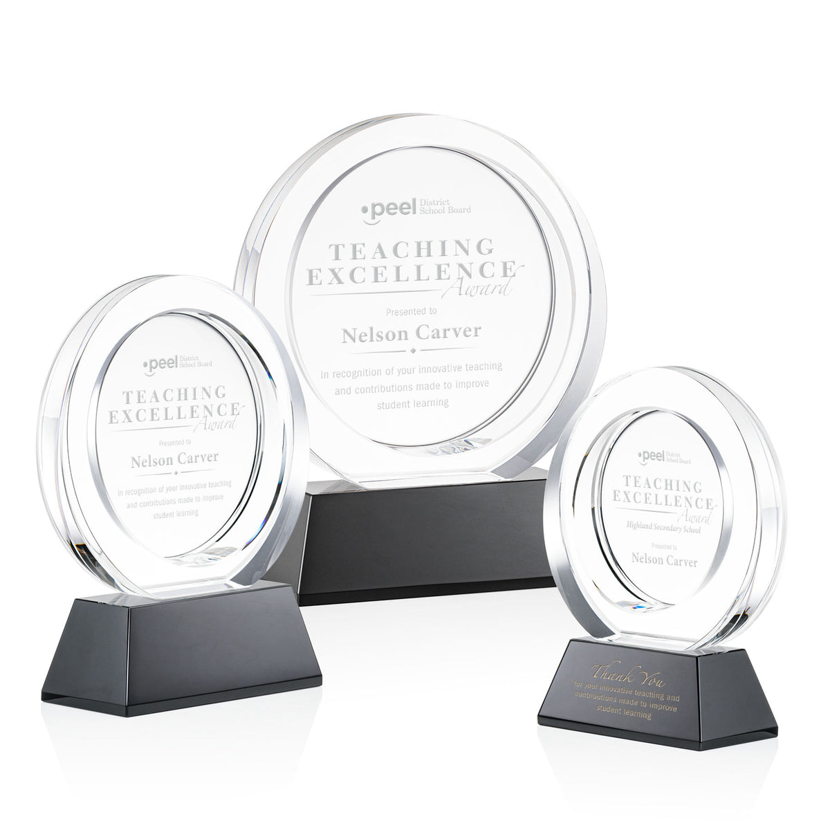 Templeton Award on Base - Black