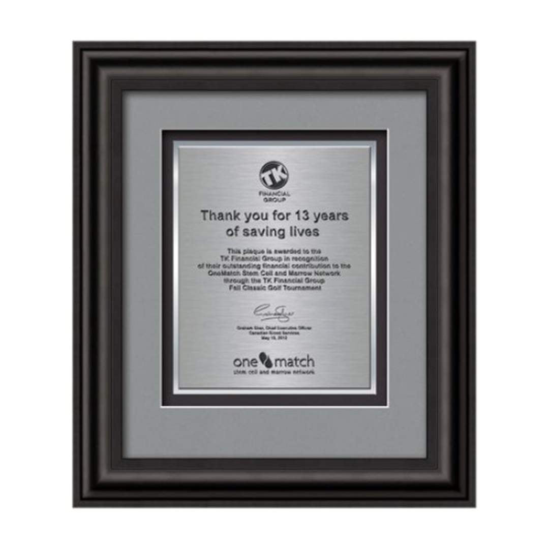 Cardoba Certificate TexEtch Framed Award